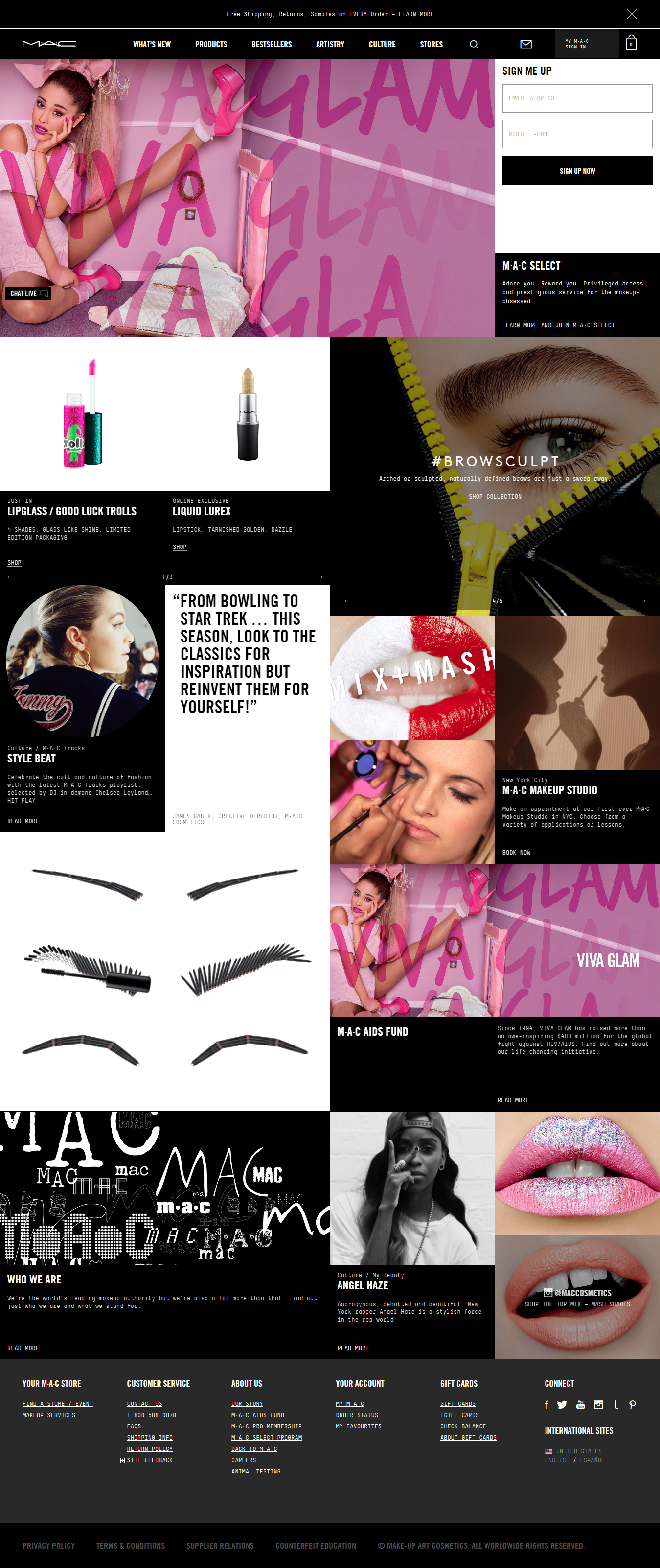 E-COMMERCE-EMAIL-MAC Cosmetics_Landing page