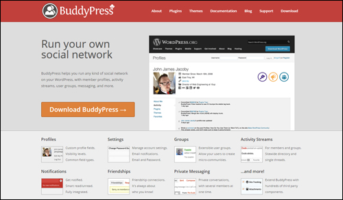 Set up your own social network with BuddyPress WordPress plugin