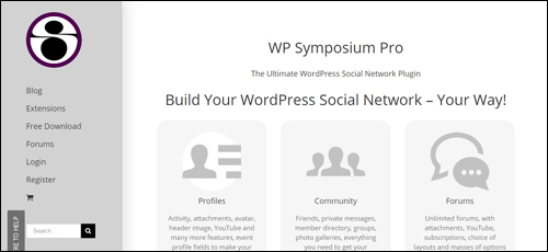 WPSymposium WordPress social networking plugin