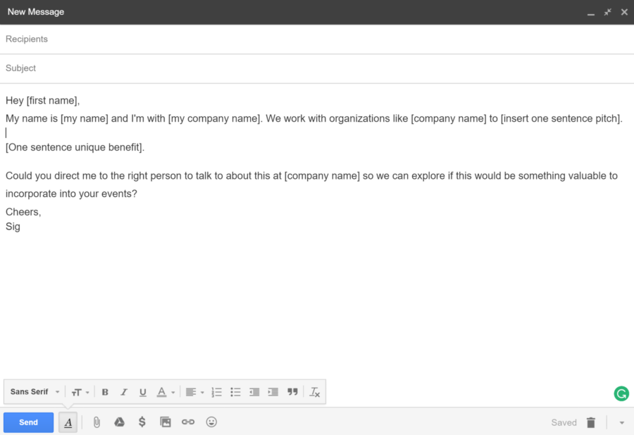 cold email template 1
