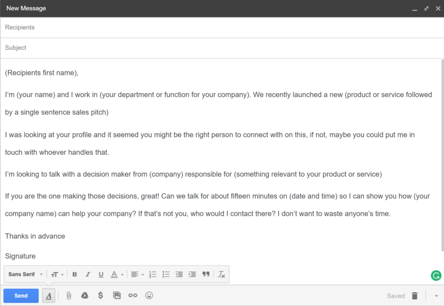Cold Email template 4