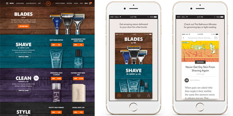 Dollar Shave Club: overview of products