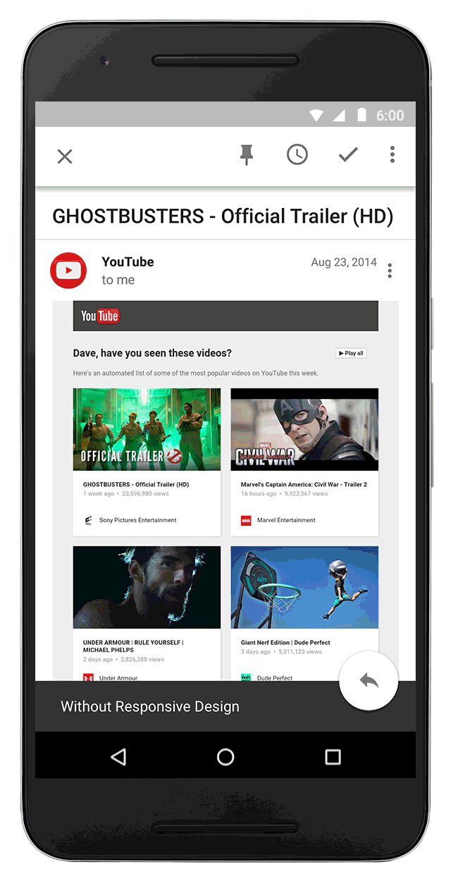 gmail responsive email design