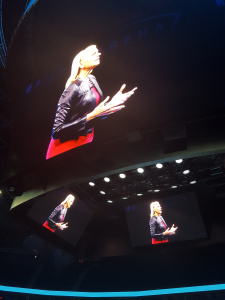 IBM CEO Ginni Rometty, seen center stage at the 2016 World of Watson conference 