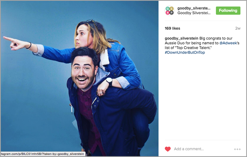 Goody Silverstein’s Instagram account for leverage user-generated content