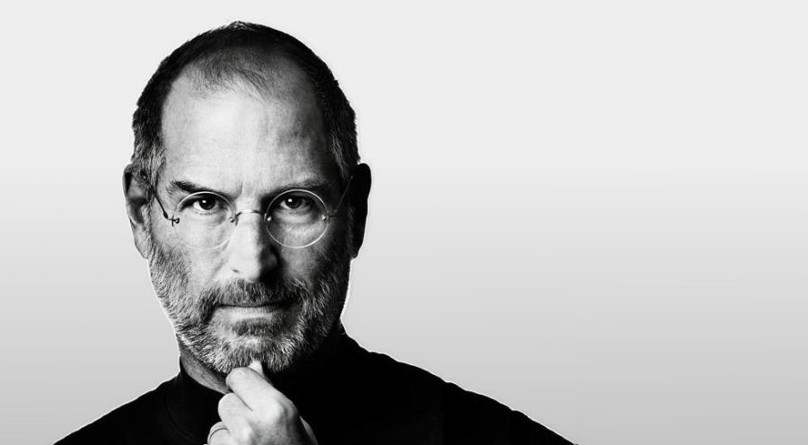 Steve Jobs black and white photo