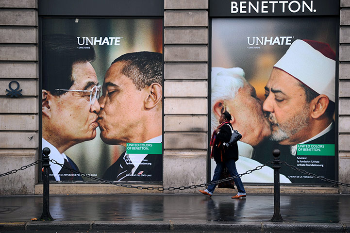 Shock Advertising Example from Benetton Clothing
