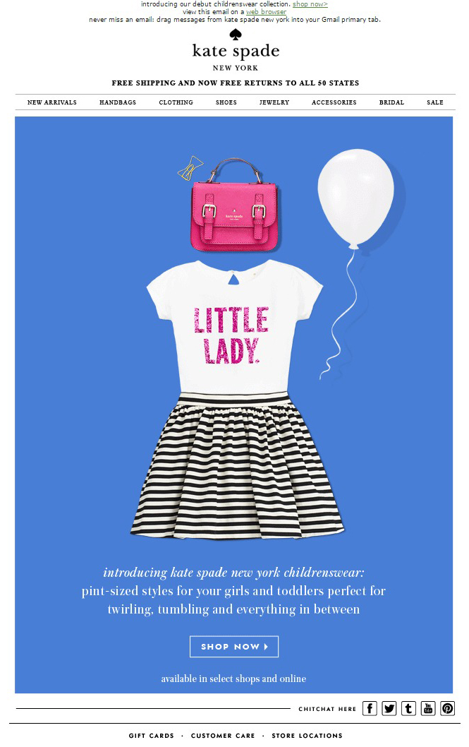 Email Marketing Future KateSpade-GIF example