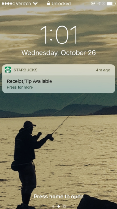 Starbucks mobile order and pay