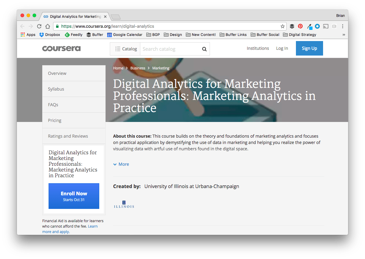 Digital Analytics for Marketing Professionals: Marketing Analytics in Practice
