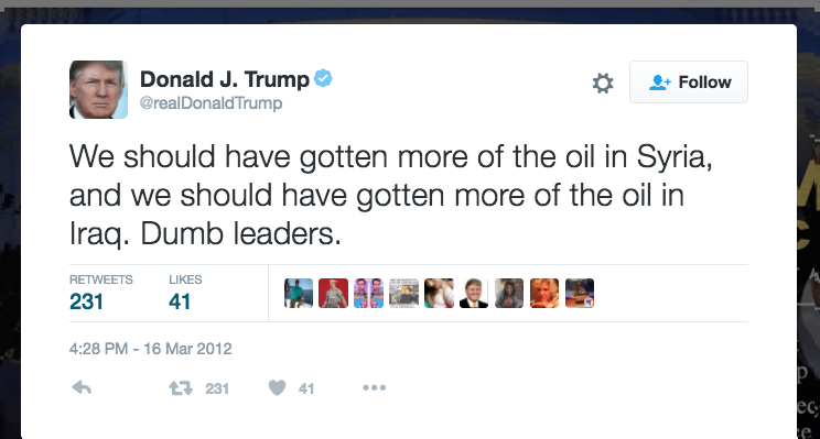Donald Trump Tweet Oil Dumb Leaders