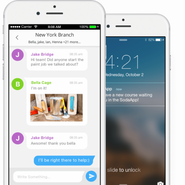 internal communications app live chat