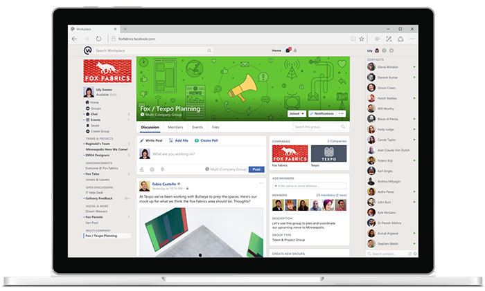 Facebook workplace