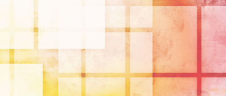Softly colored abstract composition of semi translucent overlapping squares