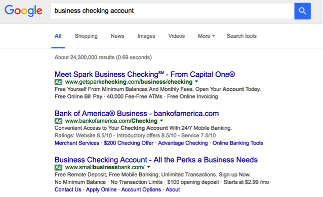 This google search shows how marketers are using the searchers query in their ad copy
