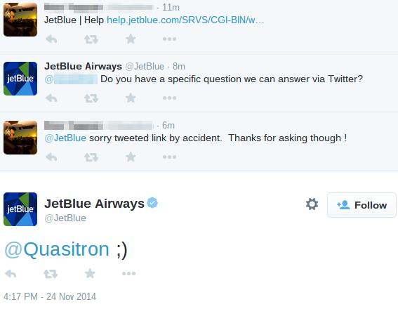 online reputation - JetBlue