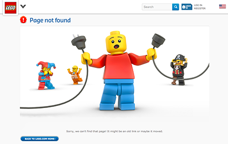 Lego Custom 404 Error Page