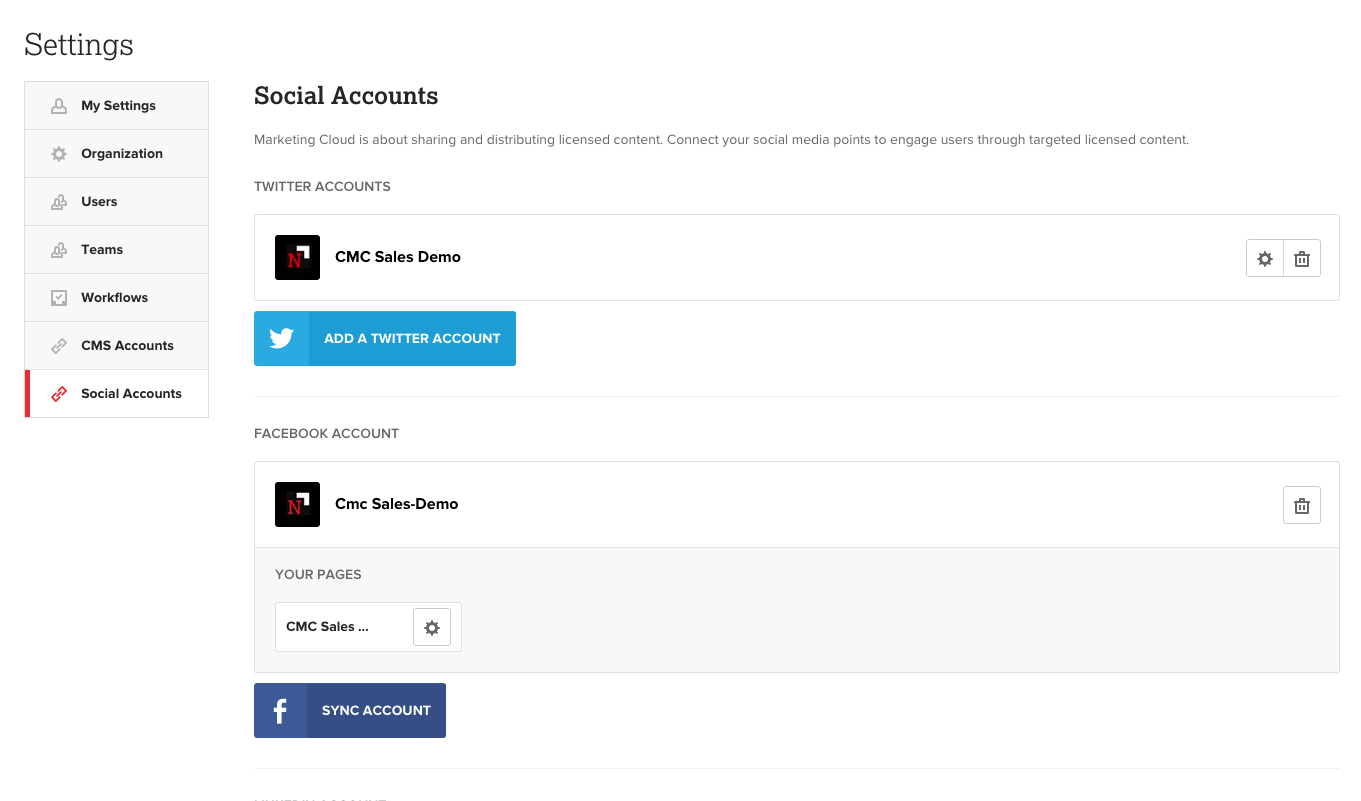 YouTube Social Account Integrations