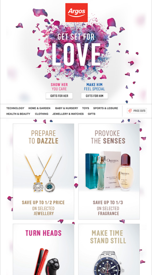 Argos Valentines Day Email Example | Emailcenter