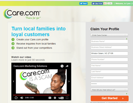 Care dot Com marketing video