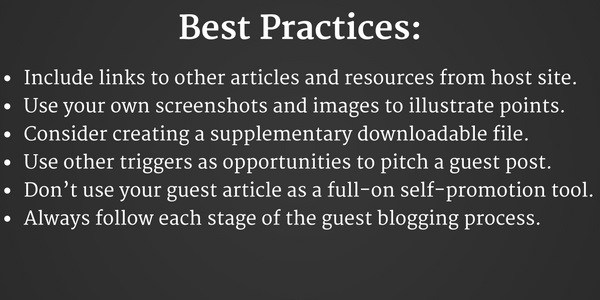Guest Blogging Best Practices