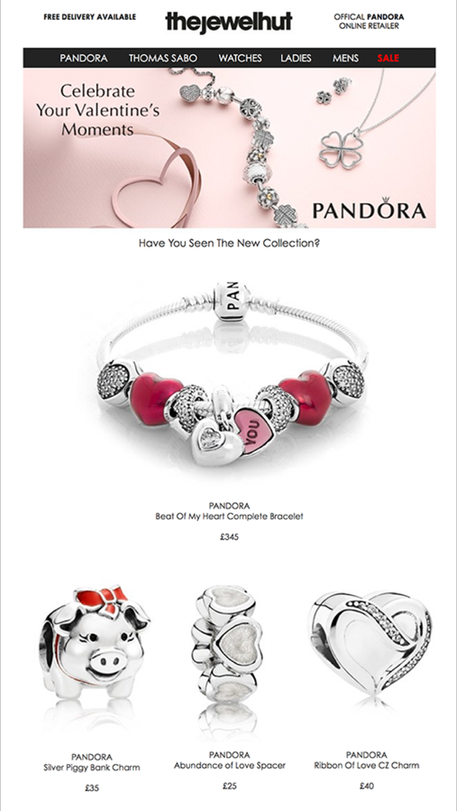 Jewel Hut Valentines Day Email Example | Emailcenter