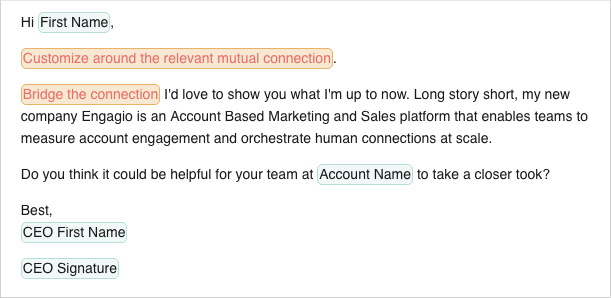Mutual connection email example
