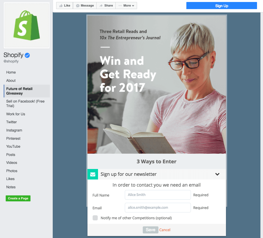 Facebook Landing Pages: 38 Ideas, Tips and Examples