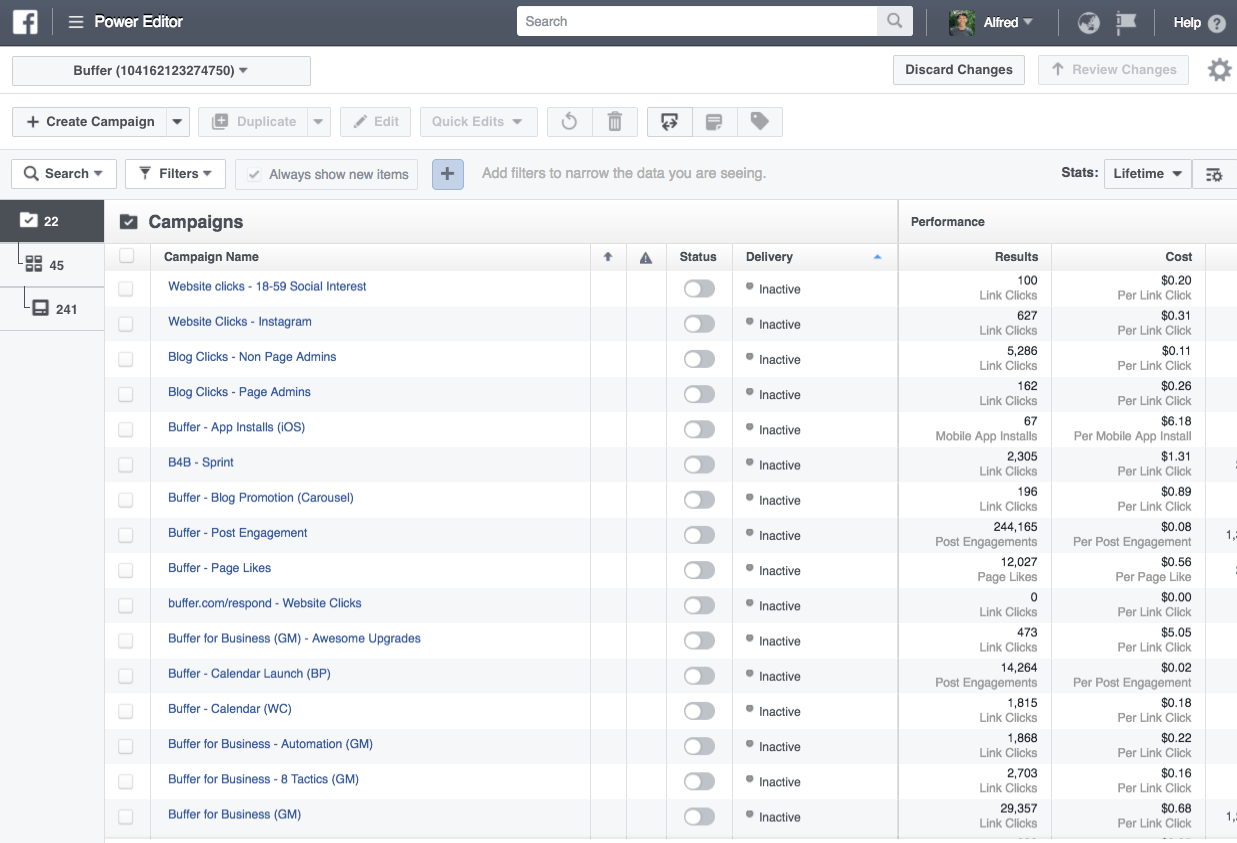 Facebook ads manager power editor