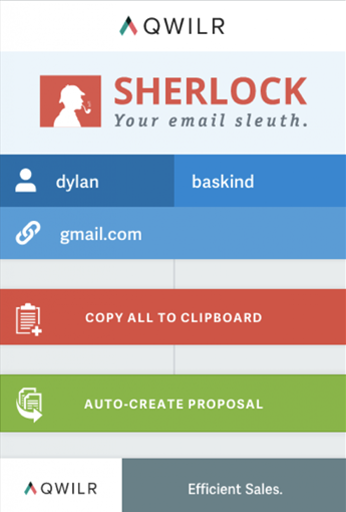 find email address - qwilr sherlock small