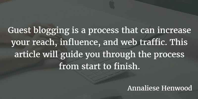guest blogging for beginners quote