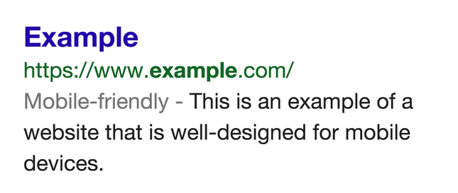 mobile optimized website label