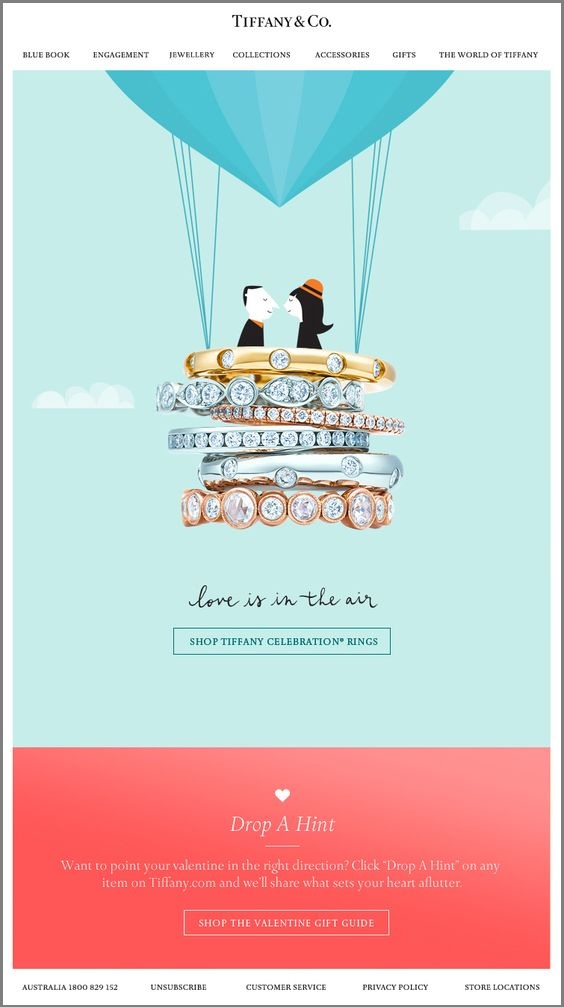 valentines day email template-Tiffany&co