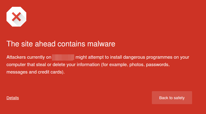 Website with malware