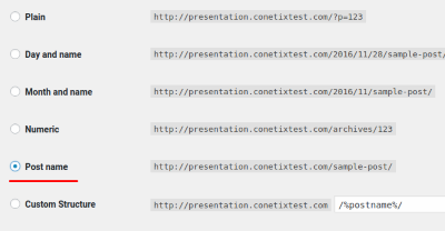 WordPress - Enable Permalinks