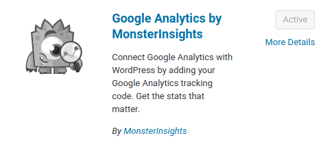 WordPress - Google Analytics Plugin by MonsterInsights