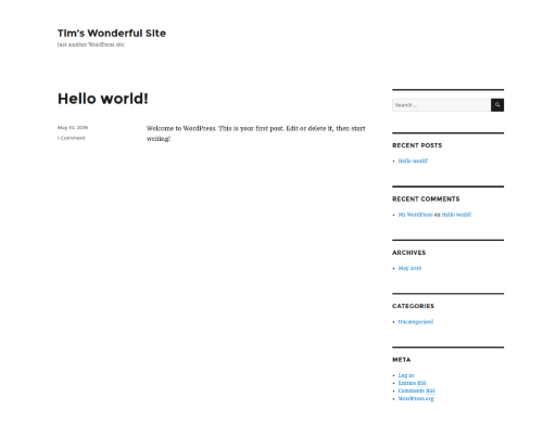 WordPress - Hello World!