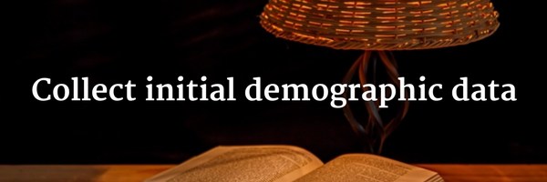 Reader Personas: collecting initial demographic data