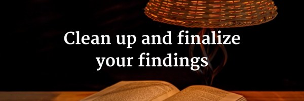 Reader Personas: cleaning up and finalizing your findings