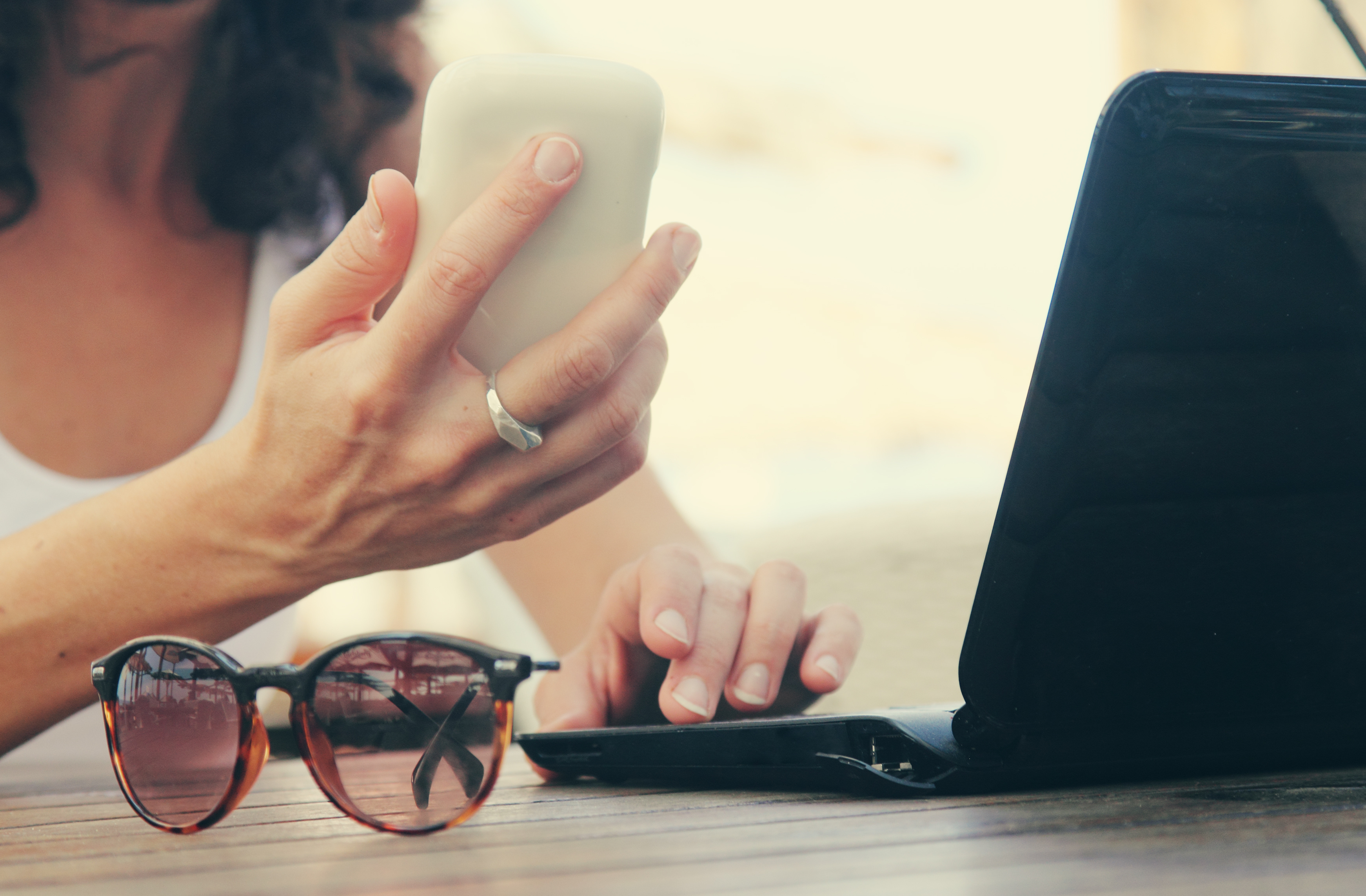 woman with laptop