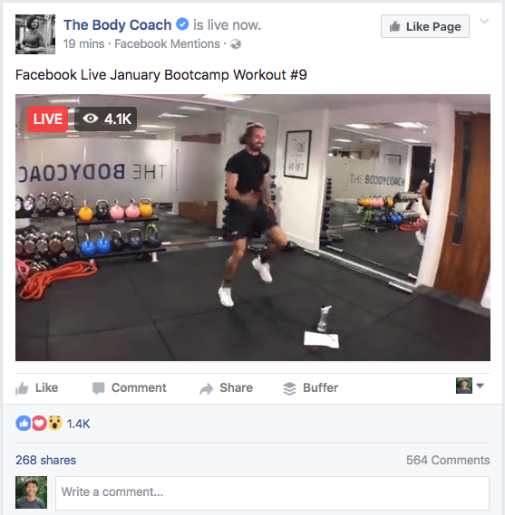 Facebook Live example