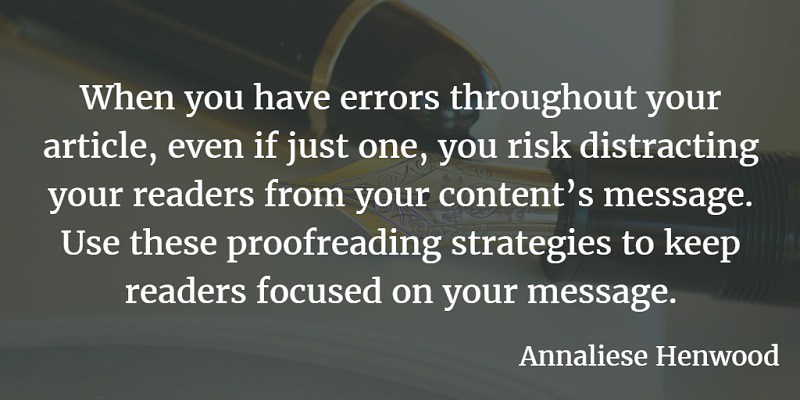 Proofreading Strategies Quote