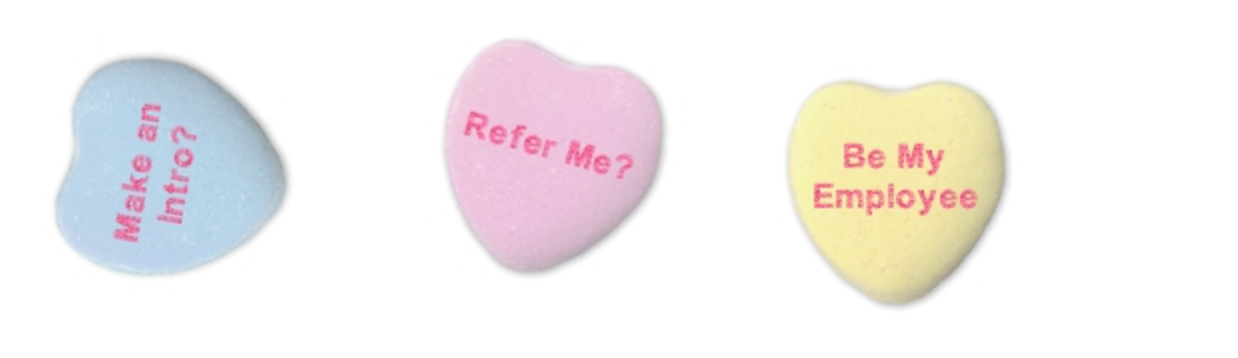 referrals valentines day hearts HR