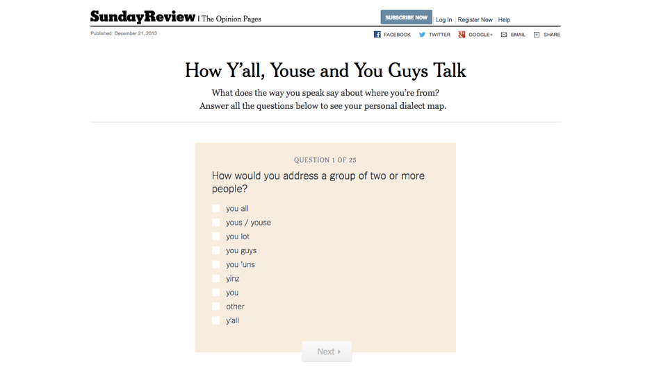 dialect map quiz