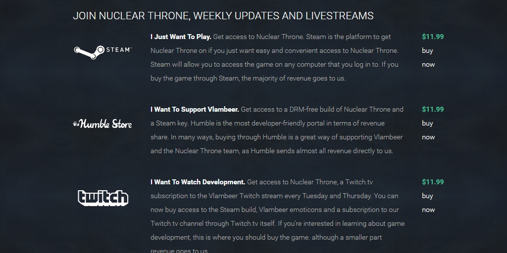 game development startups - nt pricing