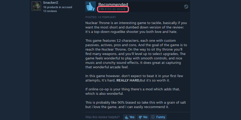 game development startups - steam reviews