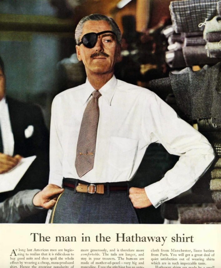 hathaway shirt vintage ad