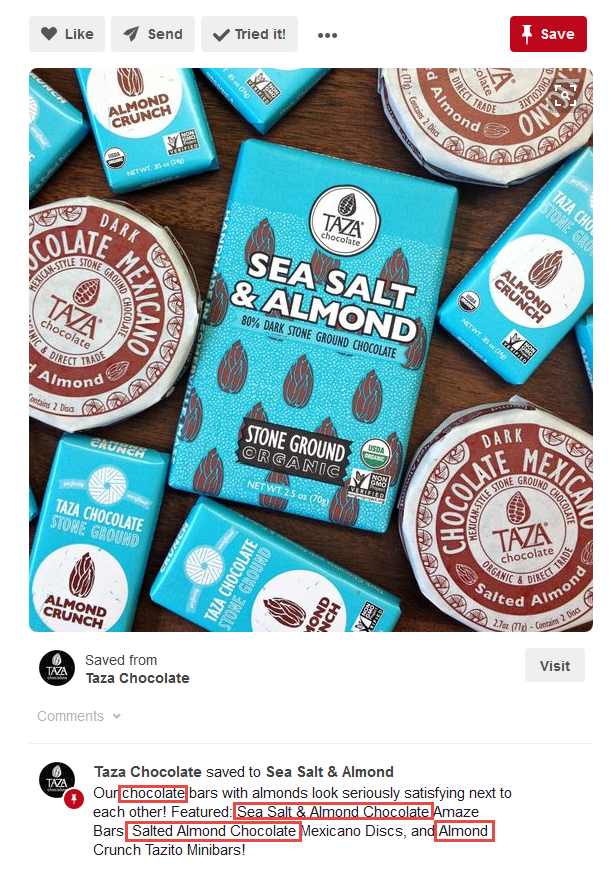 Sell on Pinterest -- Keywords