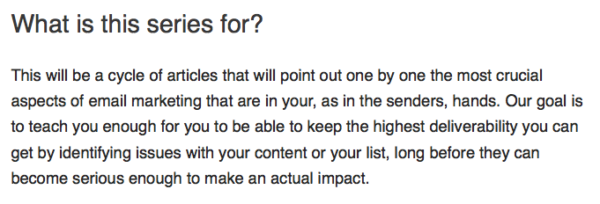 blogging series