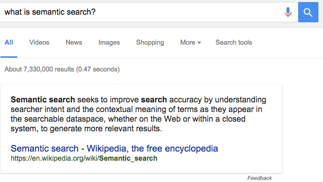 Google Voice Search semantic search